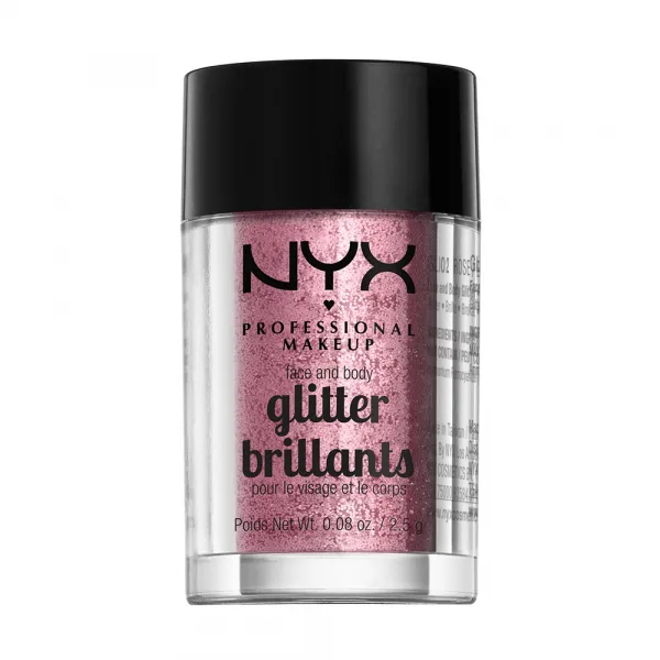 NYX Professional Makeup Glitzer - Face & Body Glitter – Rose (GLI02)