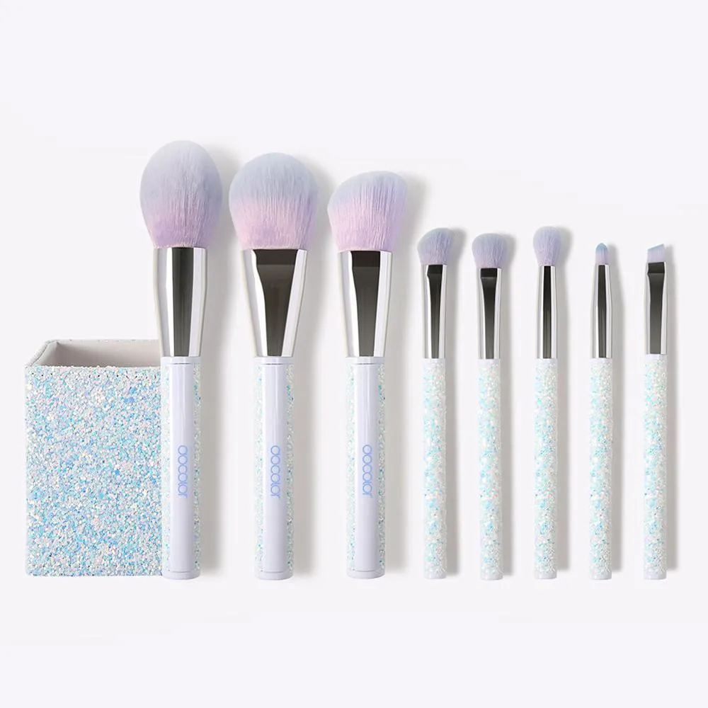 Docolor Pinselset 8 Pieces Sparkle Brush Set With Holder (White) (T0804)