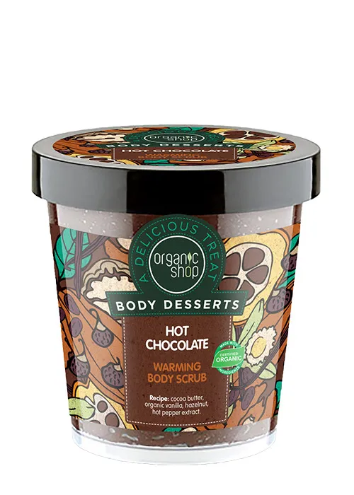 Organic Shop Körperpeeling Body Desserts Hot Chocolate Warming Body Scrub (450 ml)