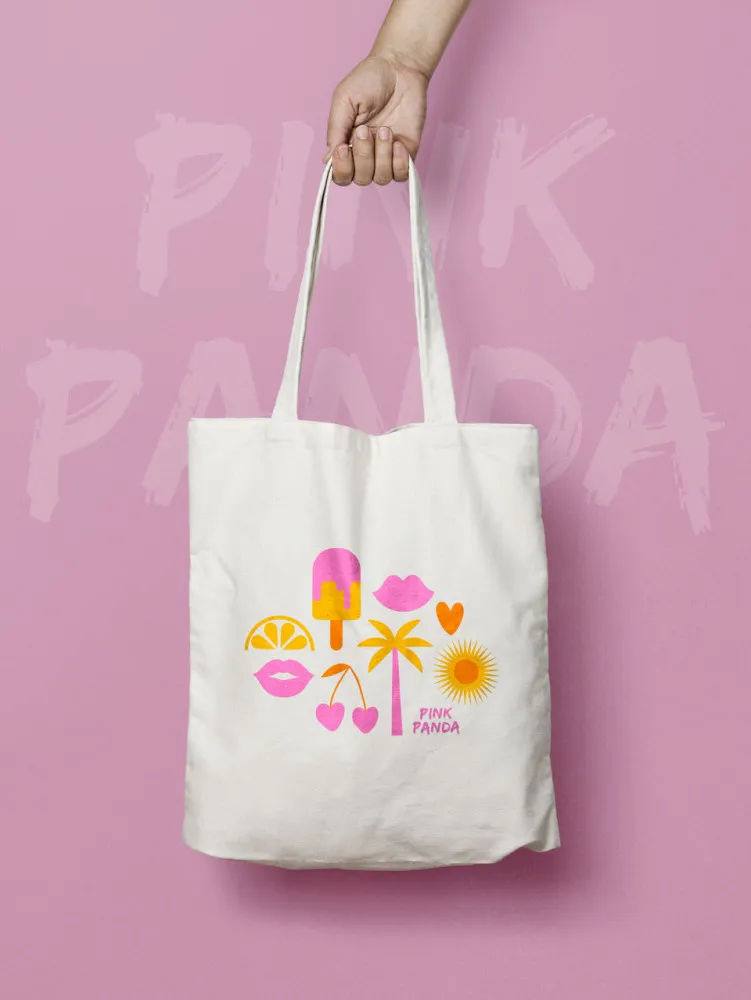 PINK PANDA Einkaufstasche Summer Tote Bag