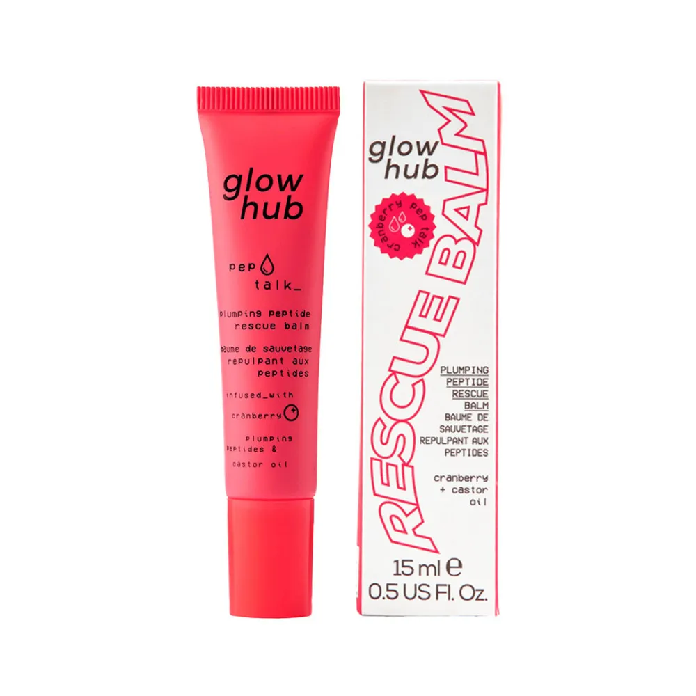 Glow Hub Lippenbalsam Pep Talk Plumping Peptide Rescue Balm - Cranberry