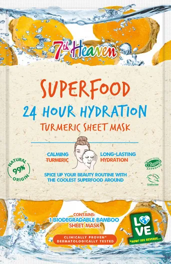 Montagne Jeunesse Gesichtsmaske Superfood 24 Hour Hydration Turmeric Sheet Mask