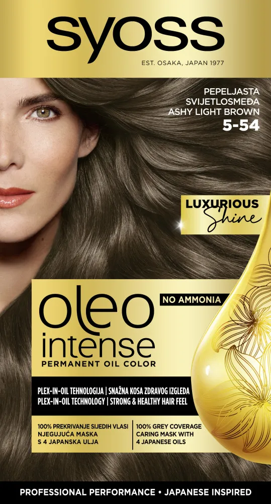 Syoss Haarfarbe Oleo Intense Permanent Oil Color - 5-54 Ashy Light Brown