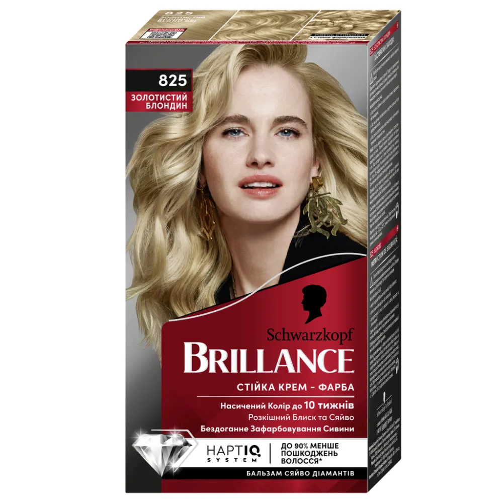 Schwarzkopf Brillance Haarfarbe Intensive Color Cream - 825 Beige Blond