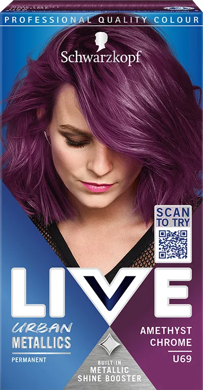 Schwarzkopf Haarfarbe - Live Urban Metallics - U69 Amethyst Chrome